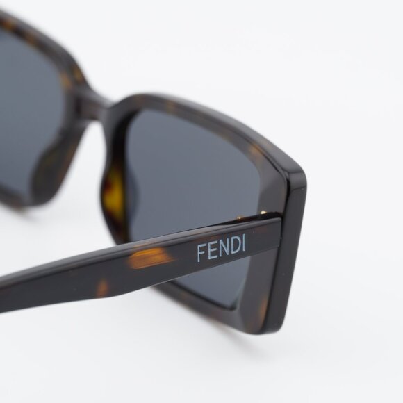 Fendi FE40164I 52A Sunglasses Havana Rectangle Frame, Grey Lenses main image 5